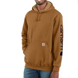 Men's Carhartt Loose Fit Midweight Logo Sleeve Graphic Hoodie- Large